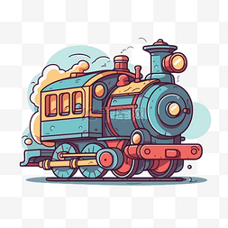 动画可爱图片_可爱的火车 向量