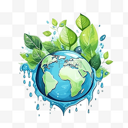 地球节约图片_节约用水地球资源生态保护理念