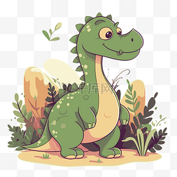 泥土卡通图片_可愛的恐龍 向量