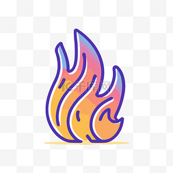 火焰的背景设计图片_矢量线图标矢量消防标志设计