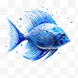 使用生成人工智能创建的蓝塘鱼