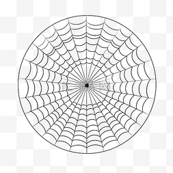 圆形对称蜘蛛网一行艺术连续线绘