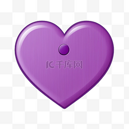 紫色卡通心木按钮
