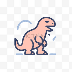 卡通恐龙标志图片_卡通线恐龙标志 ai 图标 向量