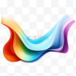 水文形状图片_现代抽象形状彩虹背景