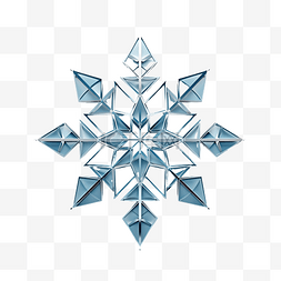 抽象几何雪花与钻石