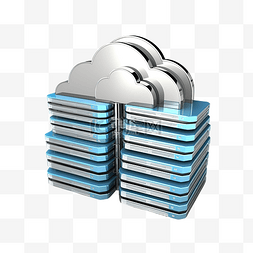 云数据上传的 3d 插图
