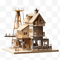 建房屋图片_展位上的房屋模型工作对象设备