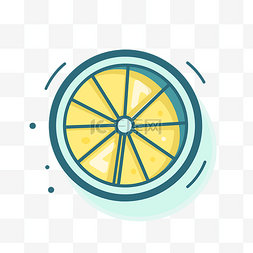 柠檬片高清图片_白色背景上的柠檬切片图标 向量