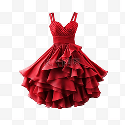 穿礼服的少女图片_红色礼服参加聚会