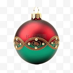 圣诞节松圈图片_圣诞枞树球，装饰隔离在白色表面