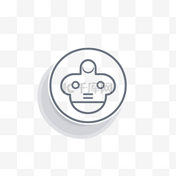 奶嘴头图片_猴子的头素描平面图标 向量