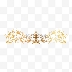 金色复古花纹欧式边框装饰