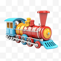 儿童闲暇图片_3d 插图玩具火车