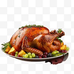 蔬菜果盘图片_感恩节餐桌上美味的烤火鸡