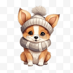 穿衣服的小狗图片_可爱的狗冬季动物
