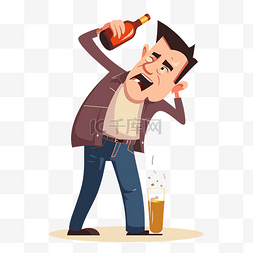 名酒醉人图片_喝醉酒的剪贴画 喝醉酒的人喝啤