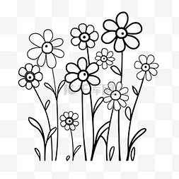 黑白素描花卉图片_我喜欢水仙花着色页从免费剪贴画