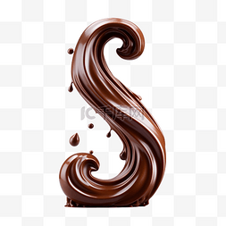 巧克力融化字图片_巧克力流效应符号问号
