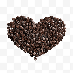 爱心咖啡豆图片_咖啡豆3d爱心