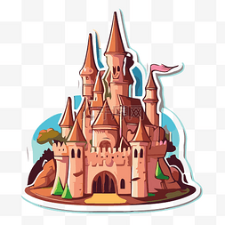 幻灯和电影图片_带有迪士尼电影中的城堡图像的贴