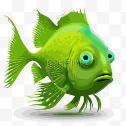 鱼3d卡通鱼鱼图片_綠魚