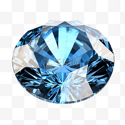 闪闪钻石图片_孤立的蓝色钻石宝石