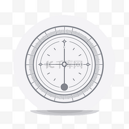 简单的指南针图片_在灰色的白色背景上隔离的指南针