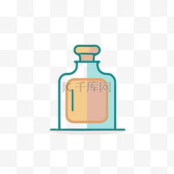 香水瓶高清图片_带有标签的瓶子的图标 向量