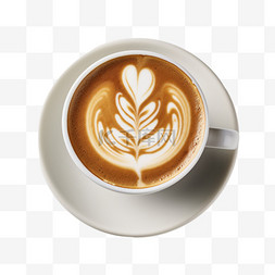AICG拉花咖啡元素立体免抠图案