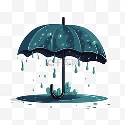 雨伞和雨图片_雨和傘