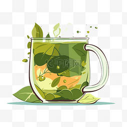 杯子中的茶图片_綠茶 向量