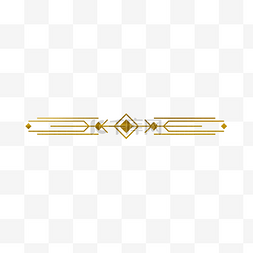 金色分割线传统几何古典线条装饰