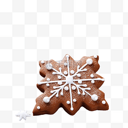 鹿和鹿图片_鹿和雪花形状的圣诞饼干