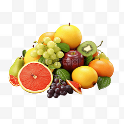 水果教育图片_水果 3d 渲染