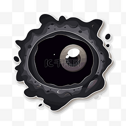 树洞里的动物图片_黑色油漆的洞里有一只大眼睛 向