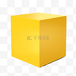 3d方形平台图片_黄色方形讲台 立方体讲台