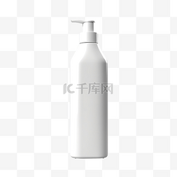 塑料化妆品瓶 3d 渲染