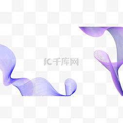 质感曲线边框图片_线条边框紫色抽象