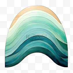 木板路图片_装饰水彩木板弯曲形状