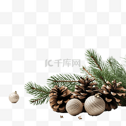 森林杉树图片_圣诞装饰品与杉树和木制乡村桌子