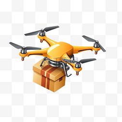 无人机直升机图片_现实风格现代自主无人机中的交付