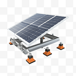 电池图解图片_太阳能电池板工作方案图解的 3D 