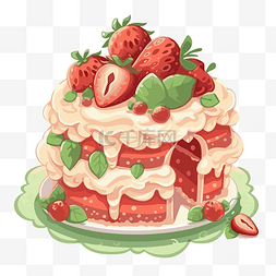 草莓脆餅 向量