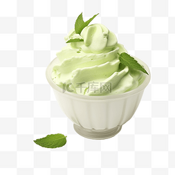 k卡路里图片_3d 渲染绿茶冰淇淋