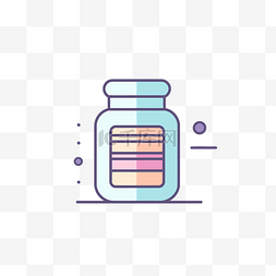 罐子里的药丸是一个图标 向量