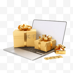 電子商務图片_网上圣诞购物礼盒
