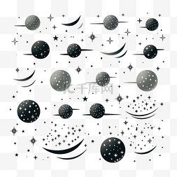 月和星卡通图片_滿月矢量圖