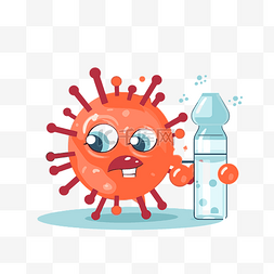 新冠疫苗接种车图片_可爱的流感疫苗剪贴画矢量有趣的