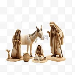 天使圈品管圈图片_耶稣诞生场景，有约瑟夫母亲玛丽
